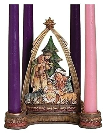 Josephs Studio Josephs Studio 6-1/4-Inch tall Nativity Advent Candle Holder (candles not included)