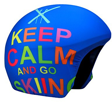 COOLCASC® Keep Calm - Couvre Casque Ski Enfant Universel - Personnalisez Votre Casque avec Une Housse Ski protectrice, Originale et Amusante - Accessoires Ski - Taille Unique