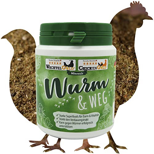 Wurm&Weg 75g - Unterstützung gegen Wurmbefall - natürliche Hilfe zur Bekämpfung von Würmern bei Wachteln & Hühnern