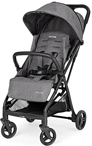 PEG Selfie Passeggino Leggero dalla Nascita fino a 22 kg (0 - 4 anni), Pieghevole e Compatto, Chiusura Automatica, Schienale Reclinabile, Capottina UPF 50+, Quarz