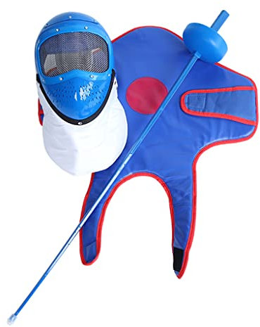 Fechtuniform Kinder Trainingsset Fechtausrüstung Schutzanzug für Florett/Degen/Säbel, Fechtschutzausrüstung