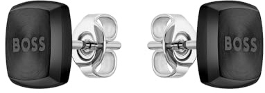 BOSS Jewelry Orecchini a perno da uomo Collezione YANN in Acciaio Inossidabile Black Taglia unica
