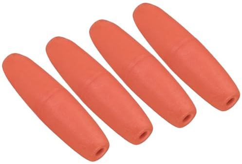 PATIKIL 6.69 x 1.97 Rope Float Buoy, 4 Pcs 160g Deep Water Floats Rope Float Buoy Great for Trail Markers Dock Floats Kayak Boats Swimming Pool, Red