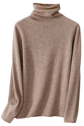 Vogrtcc Suéter De Cuello Alto De Cachemira para Mujer Otoño Invierno Jersey De Cuello Alto Suéteres