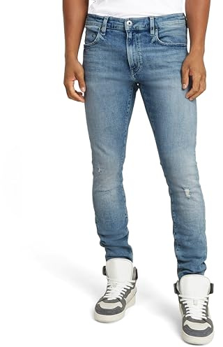 G-STAR Revend FWD Skinny Jeans Hombre, Azul (Antique Faded Ripped Icecap D20071-d441-g722), 32W / 32L