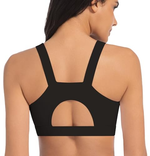 Betaven High Impact Sports Bra for Women Molded Cups Racerback Workout Top | Longline Sports Bra Molded Cups,Moisture-Wicking,Push Up Crop Tank Tops For Gym,Running,Yoga,Daily Wear