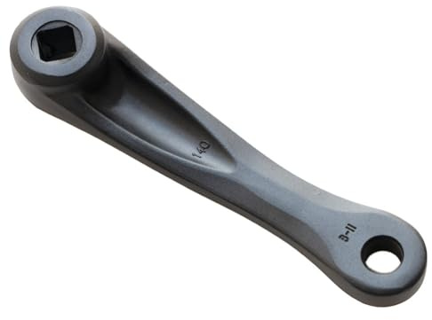 Violiica Brazo de manivela izquierdo de aleación de aluminio con agujero rómbico, distancia central de 140 mm o 152 mm, para pedales de rosca de 14 mm