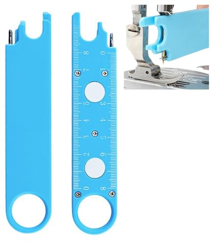 Enhebrador de agujas para máquina de coser, herramienta magnética de enhebrado rápido para tejer, insertador automático de agujas con guía fácil, lupa integrada, para acolchar el hogar, ropa