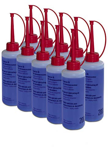 IDEAL 9000611 Spezialöl für alle Aktenvernichter-Modelle und Marken (je 200 ml Flasche, 10-er Pack)