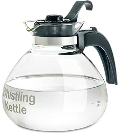 Medelco 12-Cup Glass Stovetop Whistling Kettle (1)