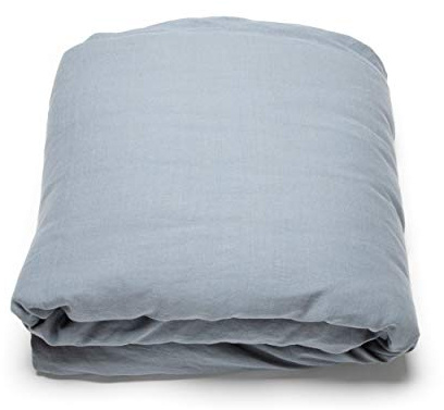 LinenMe Copripiumino/Sacco copripiumino 135 x 200 cm in 100% puro lino lavato naturale – Biancheria da letto in lino traspirante, termoregolatore, ipoallergenico, morbido e resistente - Blu Ardesia