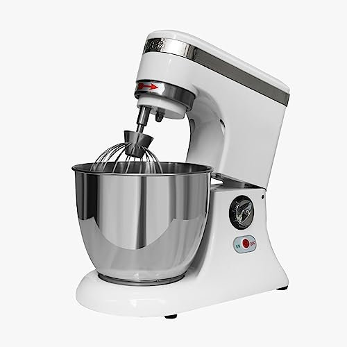Robot De Cocina Con Tazón Para Mezclar De Acero Inoxidable Control De Velocidad Continuo Batidora Amasadora Repostería Con Batidor, Batidor, Ganchos Para Masa Para Cocinar Pasteles, Pan, Postres ( Siz