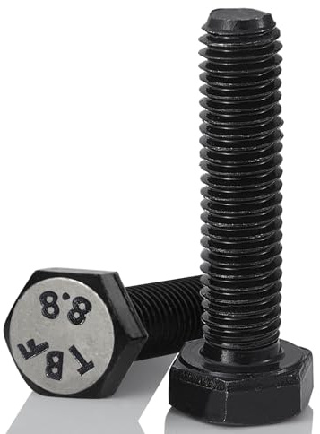 Joamang M12-1.75 x 70mm 5Pcs Hex Bolts, Hexagon Head Screw, 8.8 Grade Alloy Steel, Black Oxide Finish, Metric Full Machine Thread