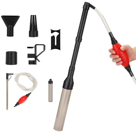 GOEDCH Aquarium Reiniger: Aquarium Wasserwechsel, Aquarium-Reinigung Sand Filter mit Doppelrohr und 200 cm Schlauchventil, Einstellbare Durchflussregelung für Aquarien unterschiedlicher Größe