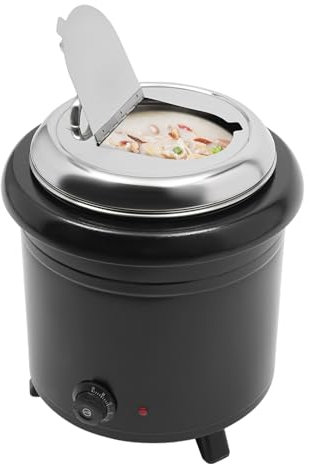 Bollitore elettrico da 13 litri con inserto in acciaio inox rimovibile e coperchio, regolabile da 30 a 85 °C, per buffet catering gastro e feste