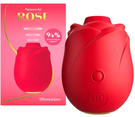 Womanizer Rose Succionador de Clítoris | Vibrador Mujer con Succión para el Clítoris | Juguetes Eróticos para Pareja Sexuales con 6 Niveles de Intensidad & 4 Patrones de Vibración | Impermeable