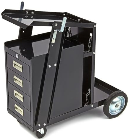 CARRO DE 4 CAJONES PARA MAQUINA DE SOLDAR PARA HERRAMIENTAS DE SOLDADURA Y ACCESORIOS