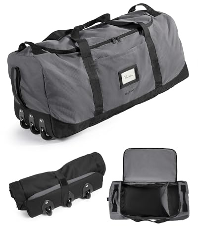 BAGSMART 83L Foldable Holdall Bag with Wheels, Men's Large Travel Duffle