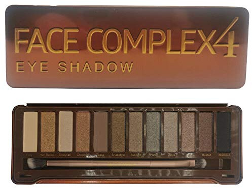 Face Complex Professional Makeup Palette Ombretti Coggee, 12 Tonalità, Pigmenti Pressati, Effetto Glitter and matte, CONFEZIONE DA 1