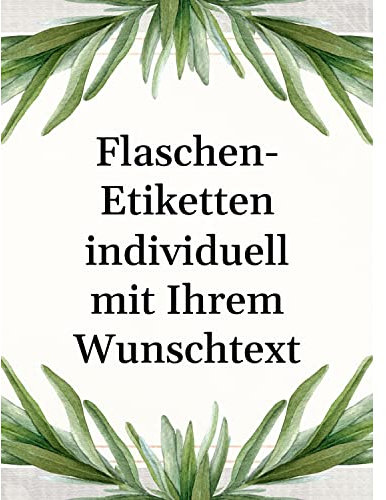 8 Flaschenetiketten selbstklebend mit Text personalisiert - Etikett Modern und Frisch - Flaschen Aufkleber für Wein oder Sekt
