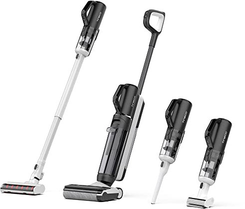 Tineco FLOOR ONE S5 Combo Power Kit 3-in-1 Lavapavimenti, Aspirapolvere Intelligente per Bagnato e Asciutto, Aspirabriciole, per Peli di Animali Domestici, Display, App e Assistente Vocale