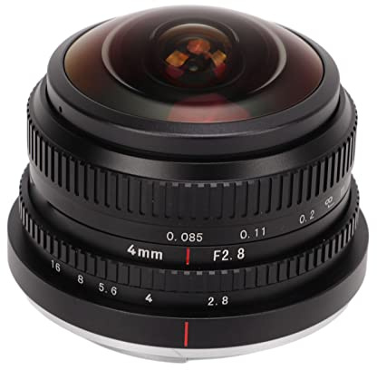 4 Mm F2.8 Cirkulär Fisheye-objektiv, 225 Graders Vidvinkel, Manuell Fokus, för M-fäste, för M6 M200 M50 M100, Etc
