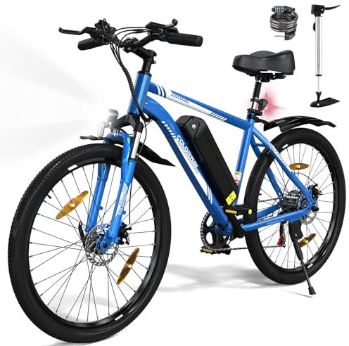 COLORWAY Elektrofahrrad, E-Bike, Elektro-Mountainbike, 26 E-Bike, Elektrofahrrad, Speichenrad, mit 250W Motor und 36V/15Ah Akku, E-Bike für Unisex Erwachsene Reichweite bis zu 45-100Km
