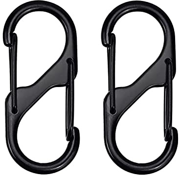 15 st S karbinhaksklämmor, zinklegering dubbel fjäder 2 öppen karbinhake, anti-rost hållbar knäppkrok ryggsäck spänne klasps, nyckelring clips, S typ spänne klämma för utomhus camping, vandring