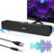 TNSLAND PC Lautsprecher, Hi-Fi Stereo Sound Soundbar Klein, Computer Lautsprecher Mit USB Anschluss für Laptop, Monitor, Smartphone, Tablet, Spielkonsole, Schwarz