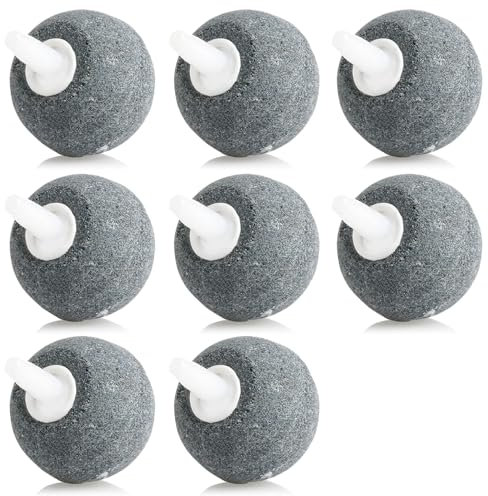 8 Pcs Air Stones for Fish Tanks, Pond Air Stones, Airstones for Aquariums, Aquarium Air Stone Easy to Sink, Pond Aerator Stone, Air Stones for Pond for Air Pumps Fish Tanks Small Buckets and Ponds