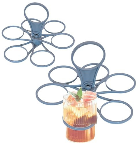 Reusable Drink Carrier - 2X Foldable Coffee Carrier Drink Holder - Drink Delivery Carrier, Fold Away Cup Carrier, Cup Holder with Handle for Coffee