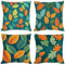 Outdoor Kissen Türkis Kissenbezug 20x20 cm 4er Set Balkon Dekokissen Blätter Outdoor Kissenhülle Wasserdichte Samt Doppelseitiger Gedruckte Sofakissen Garten Balkon Zierpolster OutdoorDeko,Gift Y-106