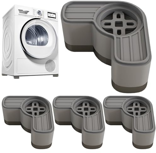 Antivibrationsfüße Für Waschmaschine | Schwingungsdämpfer Waschmaschin | Waschmaschinen Unterlage | Anti -Vibrationspads Für Waschmaschine | 4X Waschmaschine Trockner Podest | Stoßdämpferungssteigere