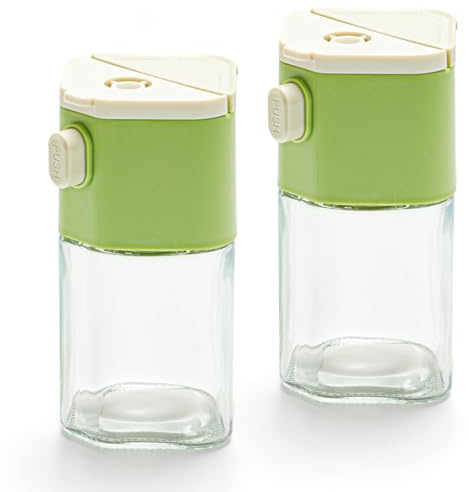 2 i 1 glas saltströare med sidopip, elegant sockerdispenser av borosilikatglas, BPA-fri glassockerdispenser, för socker, salt, hus, camping, kök, gril