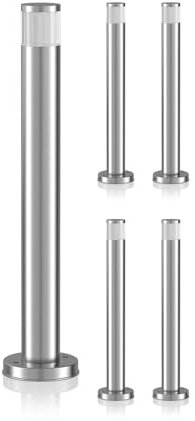 ledscom.de 5 pièces LED lumière de chemin/borne d'éclairage PILLAR pour l'extérieur, IP54, 48 cm, aluminium, blanc chaud