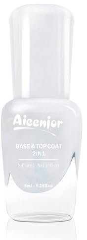 Aieenjor Base Coat Top Coat 2 in 1 Nagellack-Die Perfekte Grundlage Und Perfekte Oberfläche Schnell Trocknen Kann Mit Jeder Farbe Verwendet Werden 8ml