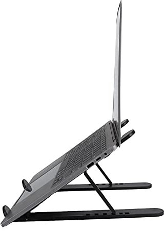Supporto per laptop, struttura stabile portante Base di raffreddamento Staffa regolabile per notebook per PC(Nero)