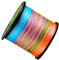 Geflochtene Angelschnur-12fach Abriebfeste Null-Dehnung Ultra Empfindliche Max Casting Angeln Fishing Line Dünner Durchmesser, 109/547/1093yds, 27-178lb,Rainbow-47LB 0.26mm 547YD/500m
