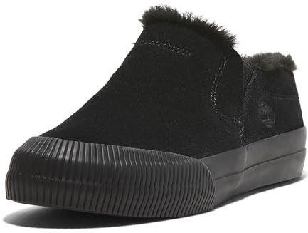 Timberland Women's Skyla Bay 2.0 Low Warm Lined Sneaker, Black Suede, 9.5 Medium