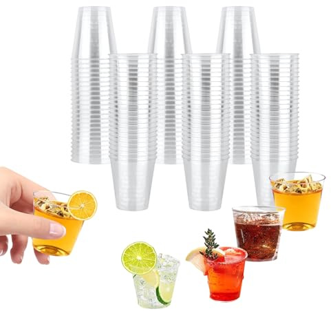 Behiruch 200 Piezas vasos chupito plastico, 30 ml vasos de chupito