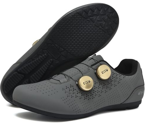 PENXZT Hombre Zapatillas Ciclismo Montañ Sin Cala, Suela de Goma Calzado Bicicleta Respirables Antideslizantes para Deportes al Aire Libre