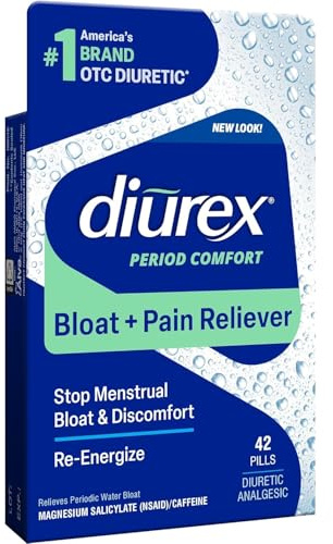 Diurex Water Pills + Pain Relief - Relieve Water Bloat, Cramps, & Fatigue - 42 Count