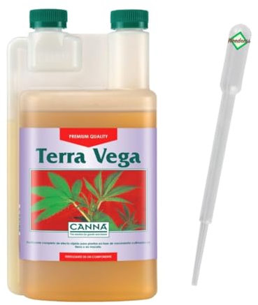 Canna Terra Vega 5 Litros - Fase de Crecimiento Cultivo de Crecimiento de Interior Abono de Crecimiento Orgánico Tomates Pepinos Abono Líquido de Crecimiento Orgánico
