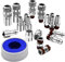 YOTOO 19pcs 1/4 BSP Euro Air Fitting Air Line Connectors Metal Quick Connectors Air Coupler and Plug Set