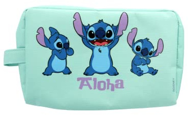 Disney – Trousse Toilette Aloha Stitch - Format Moyen Avec Anse Latérale – Idéale Voyage Ou Quotidien – Accessoire Officiel Lilo & Stitch – Cadeau Pour Fan De Disney - Enfant, Adulte - Motif Aléatoire