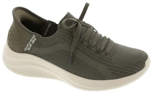 Skechers Damen Low Sneaker Brilliant Path Grün Textile
