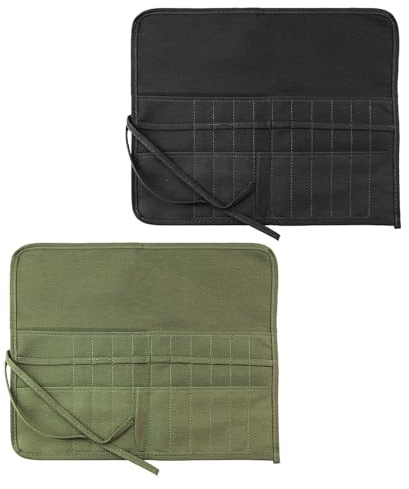 FDGGT Estuche Para Pinceles Y Lápices De 2 Piezas, Estuche Para Lápices Con Ruedas, Bolsa De Almacenamiento De Lona, ​​Soporte Para Pinceles, Bolsa De Almacenamiento, Equipo De Pintor Artístico