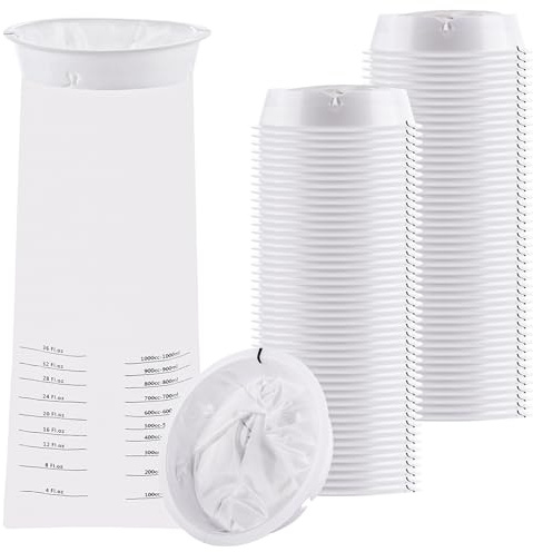 LOPYXBR 60 Packs White Sick Bags for Car Travel, 1000ml Vomit Bags Travel Sickness Bag, Leak Resistant & Waterproof Sick Bag for Adults, Pregnant Women and Taxi Drivers(White,1000ml)