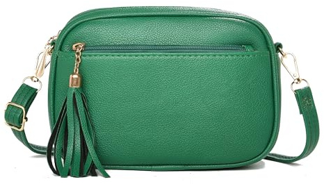 FULEI Tassel Crossbody Bag for Women Small Ladies Handbags with Zip