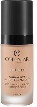 Collistar Lift HD+ Fondotinta Liftante Levigante SPF15, Effetto Lifting Immediato, Finish Satinato Luminoso, Coprenza Media Modulabile, Water Resistant, No Transfer, n. 3N, 30 ml
